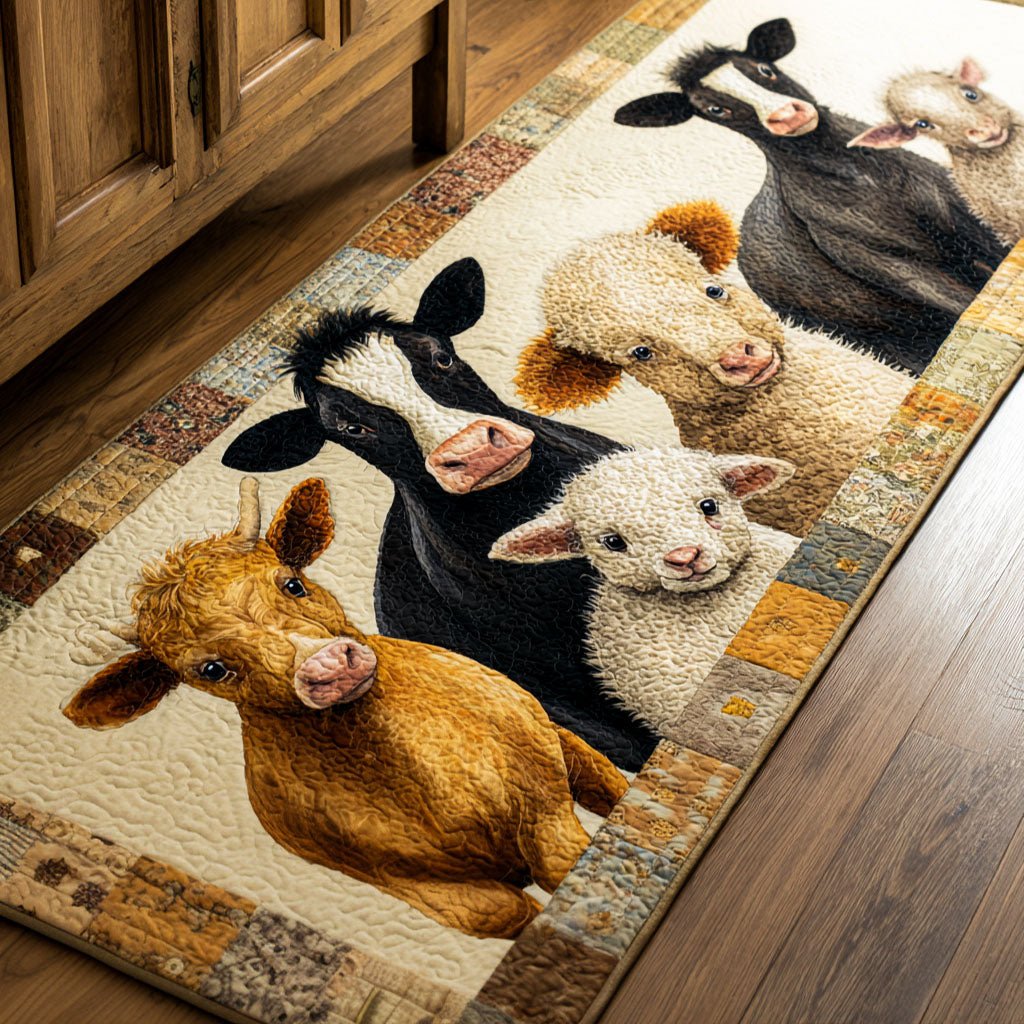 Rural Harmony Runner Carpet Runner Rug - Cute Pet Design | Animal Printed Runner Rug