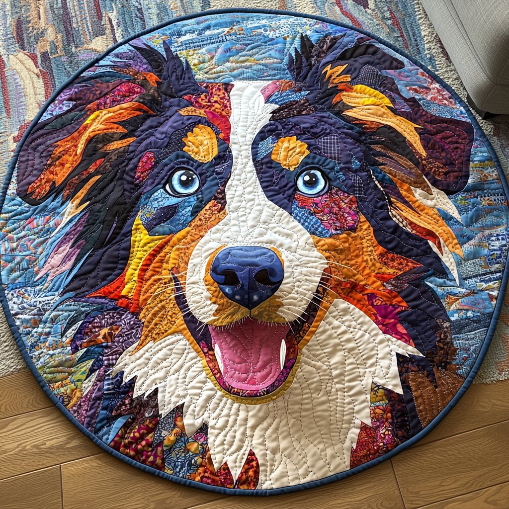 Rustic Aussie Soul Round Mat Rug - Retro Vintage Design | Nostalgia Home Decor