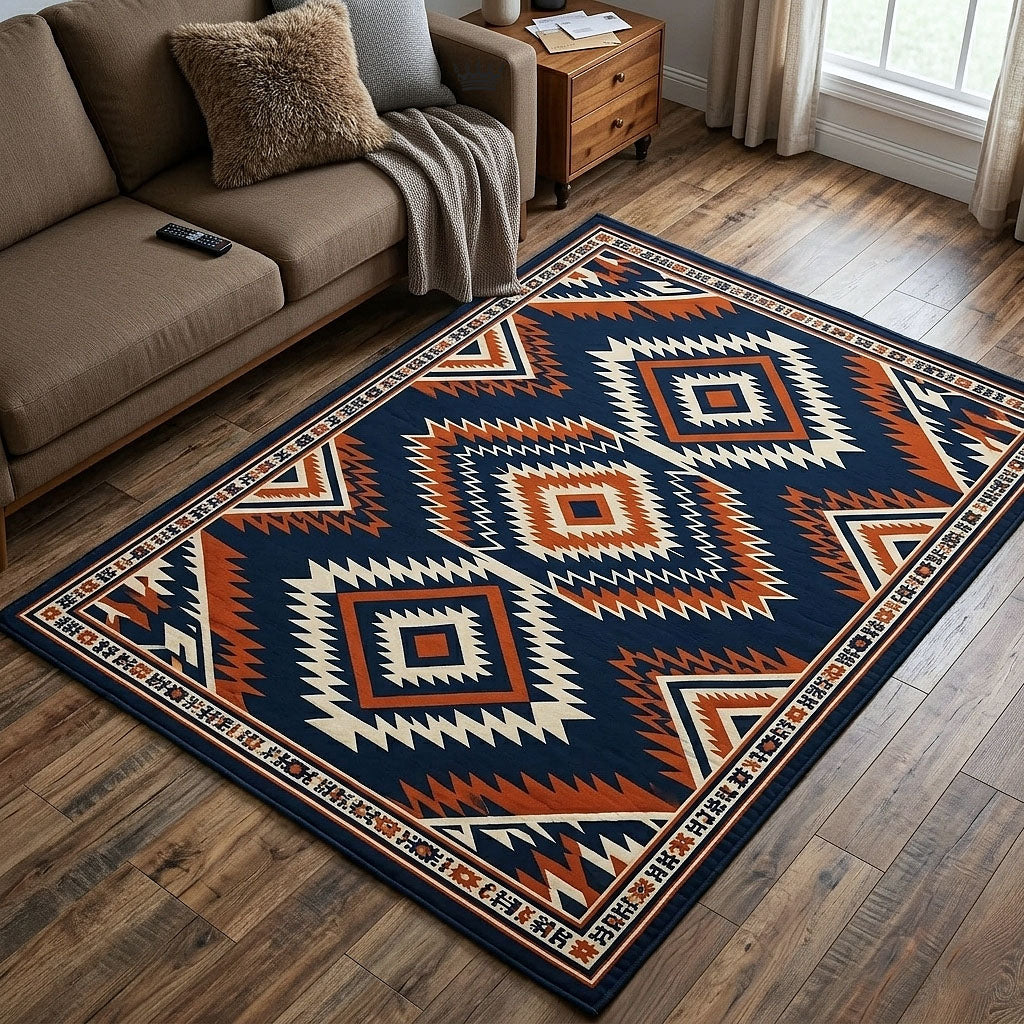Rustic Canyon area rug in a living room