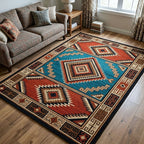 Rustic Canyon area rug in a living room