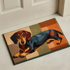 Rustic Dachshund Doormat - Nature Design | Printed Welcome Doormat