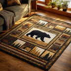 Rustic Escape area rug in a living room