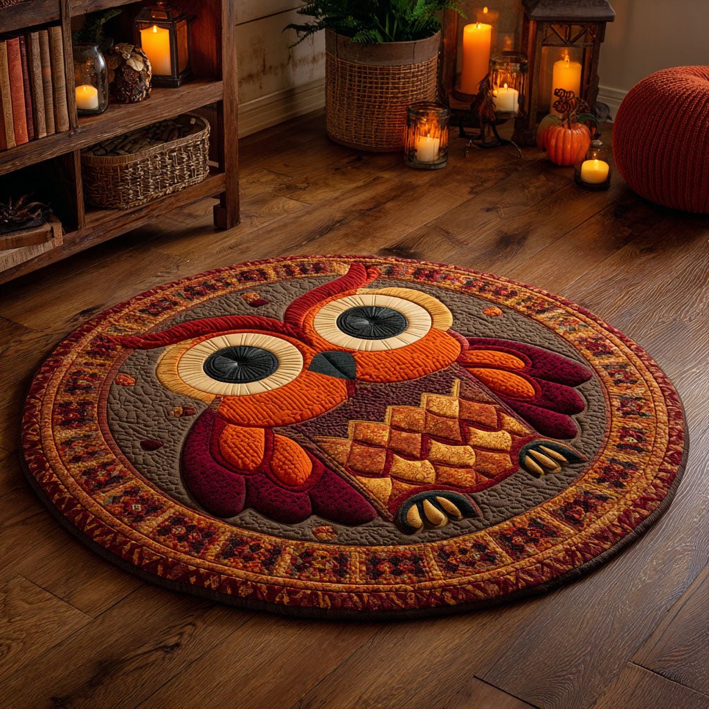 Rustic Eyes Round Mat Rug - washable non-slip printed rug