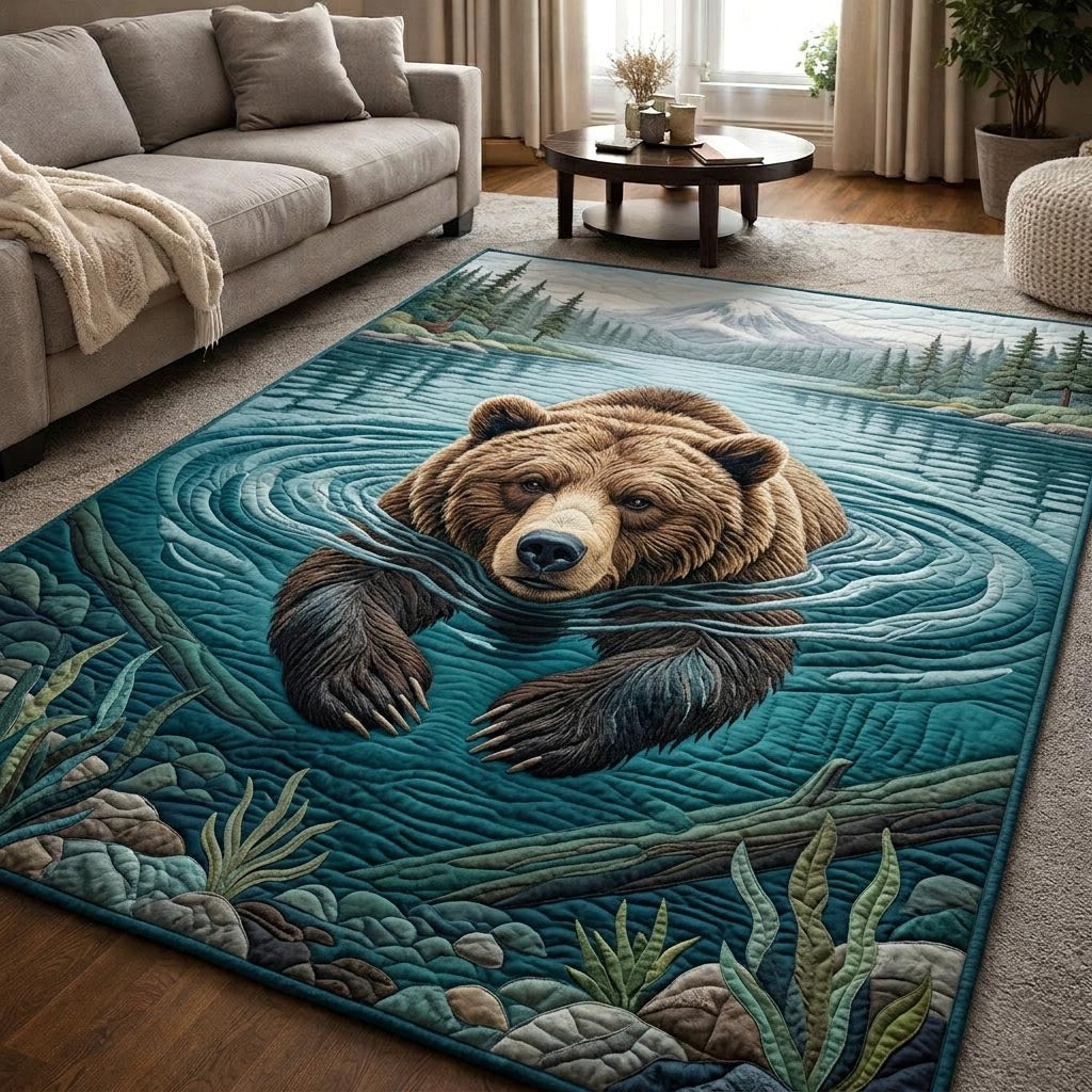 Rustic Guardian area rug in a living room
