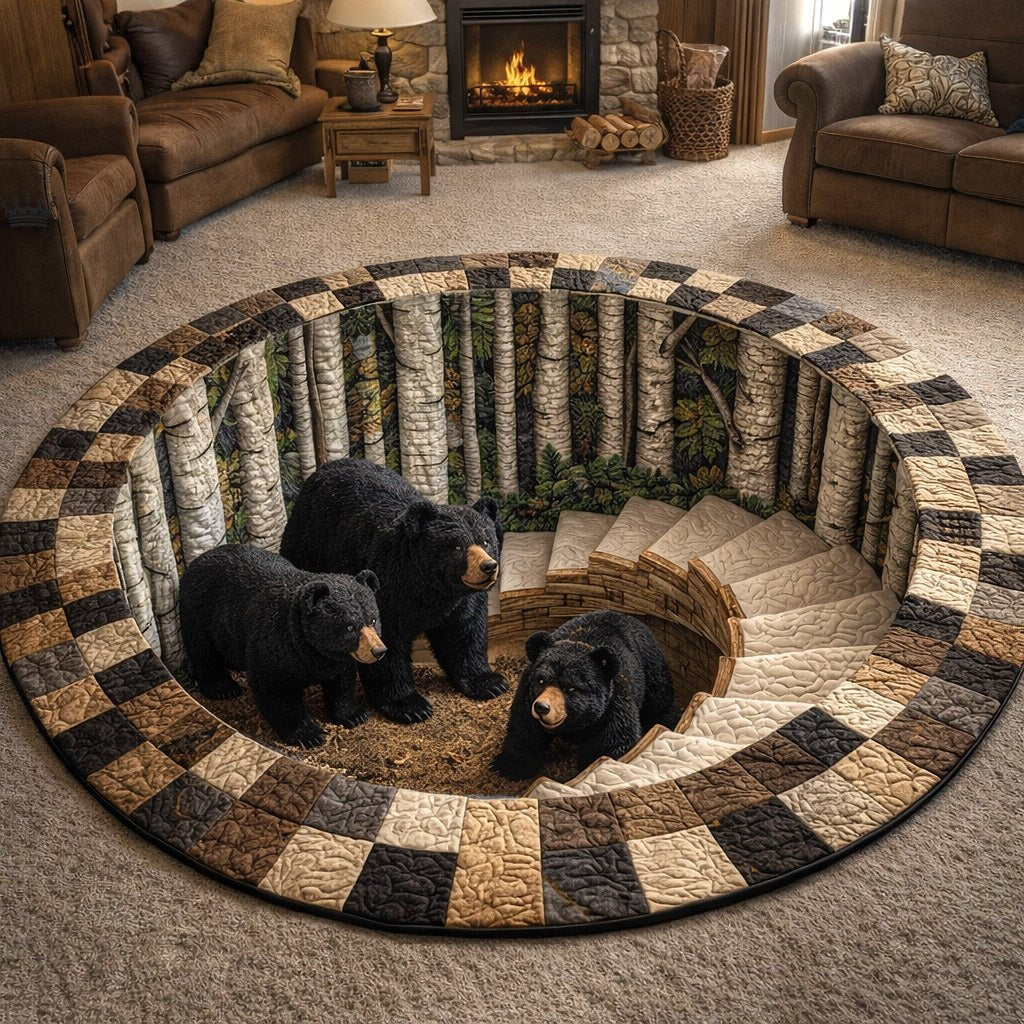 Rustic Guardian Round Mat Rug - Nature Design | Serene Home Decor