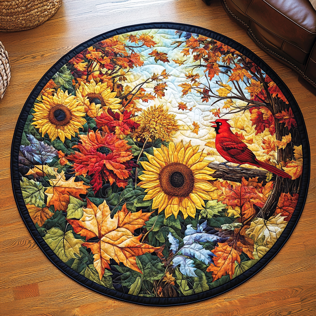 Rustic Harvest Round Mat Rug