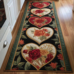 Rustic Hearts Runner Rug - Nature Design | Serene Runner Rug