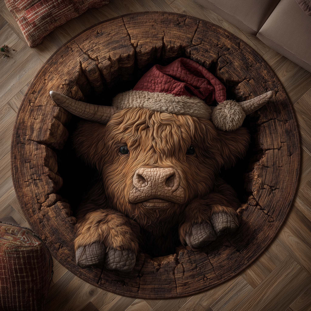 Rustic Homestead Round Mat Rug GFTOTP14452