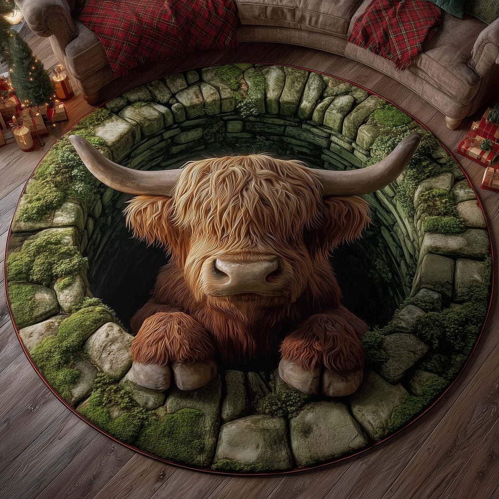 Rustic Homestead Round Mat Rug - Nature Design | Serene Home Decor