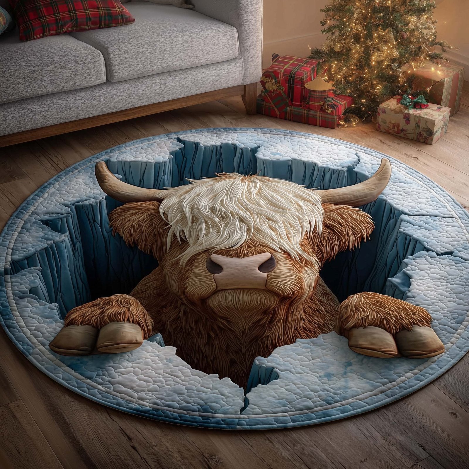 Rustic Homestead Round Mat Rug - Nature Design | Serene Home Decor
