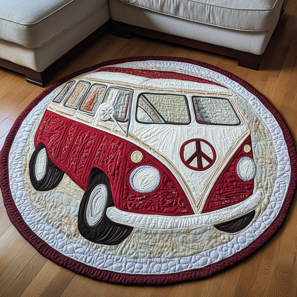 Rustic Nomad Ride Round Mat Rug - Nature Design | Serene Home Decor