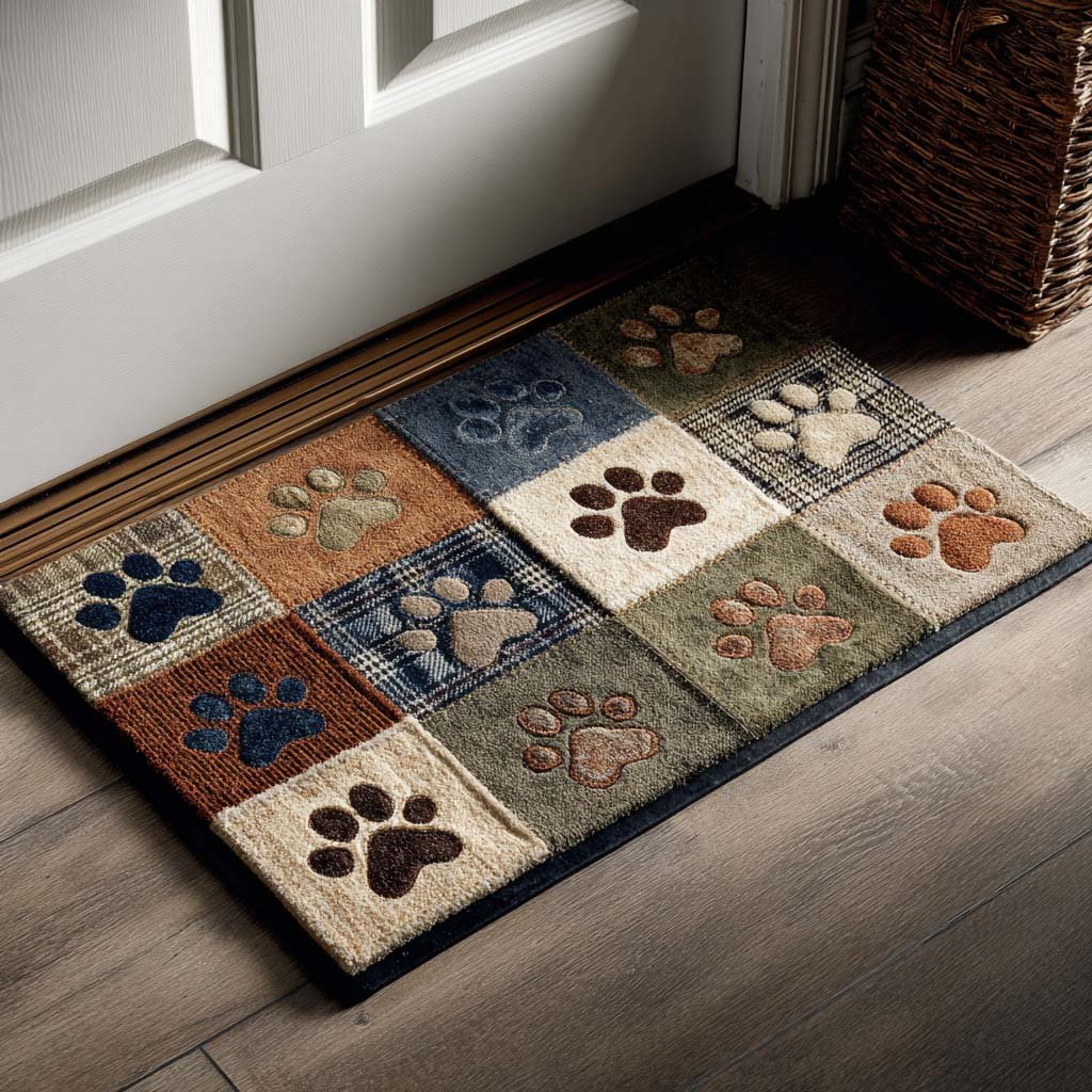 Rustic Paws Doormat - Nature Design | Printed Welcome Doormat