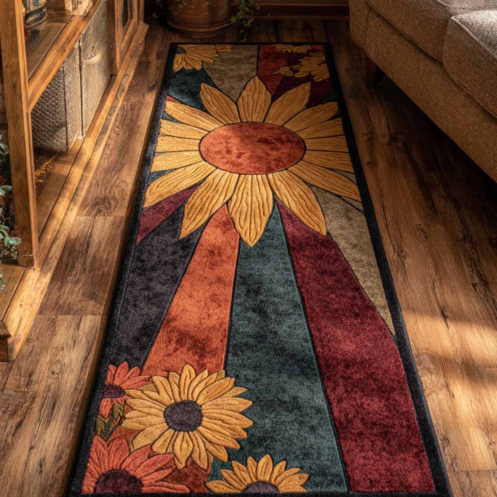 Rustic Petals Runner Carpet Runner Rug - Cute Pet Design | Animal Printed Runner Rug