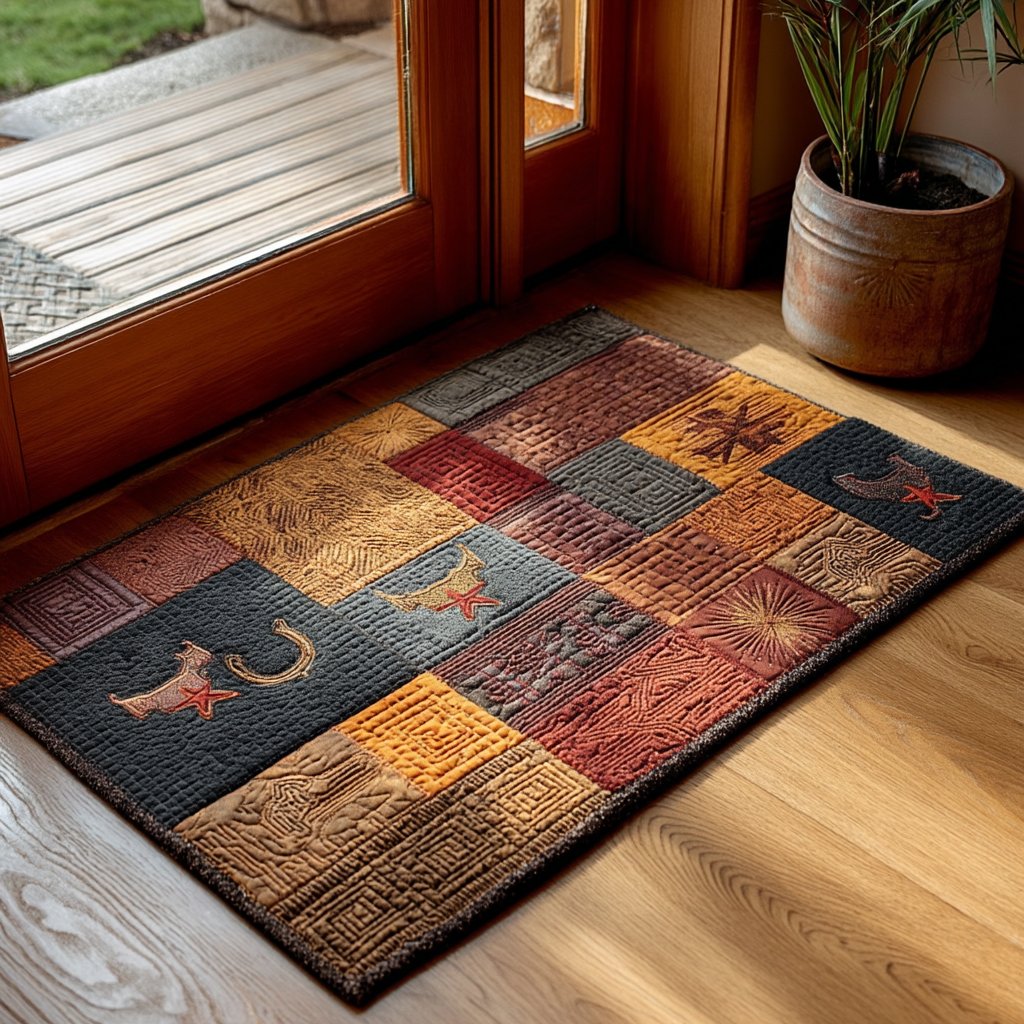 Rustic Rodeo Saddle Doormat - Nature Design | Printed Welcome Doormat