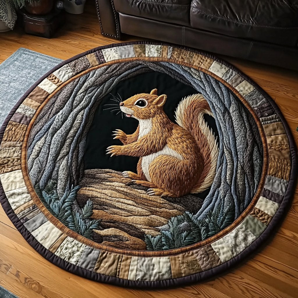 Rustic Serenity Round Mat Rug - Nature Design | Serene Home Decor