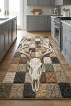 Rustic Skull Runner Rug - Nature Design | Serene Runner Rug