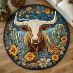 Rustic Trail Round Mat Rug - washable non-slip printed rug