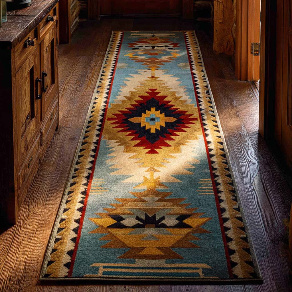 Rustic Trail Runner Carpet Runner Rug - Cute Pet Design | Animal Printed Runner Rug