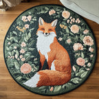 Rustic Whimsy Round Mat Rug - washable non-slip printed rug