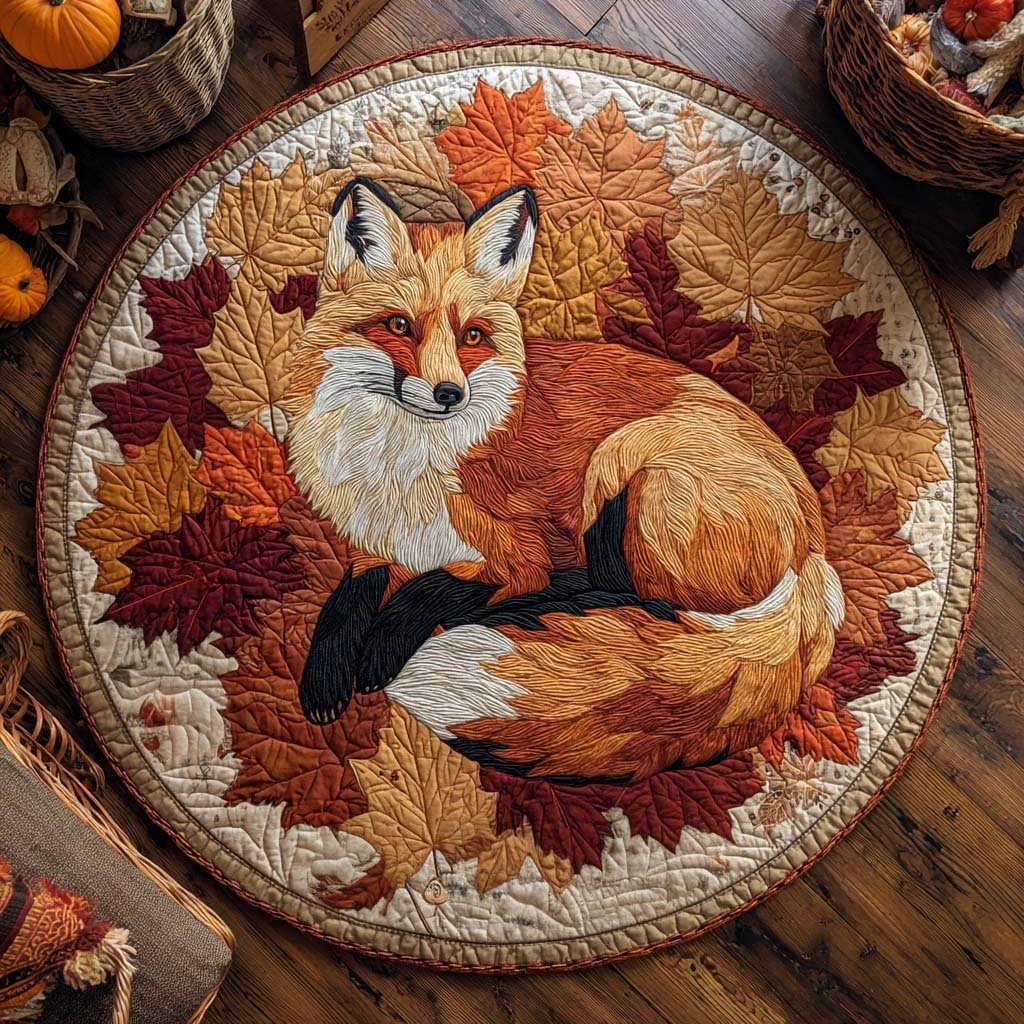 Rusty Tail Round Mat Rug - washable non-slip printed rug