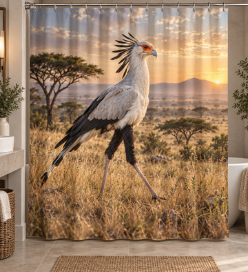 Secretary Bird Savanna Shower Curtain