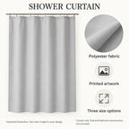 Shower Curtain features guide: unprinted illustration; see main image for purchased design