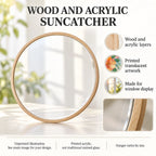 Wood and Acrylic Suncatcher features guide: unprinted illustration; see main image for purchased design