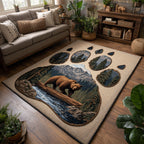 Sacred Bear area rug in a living room