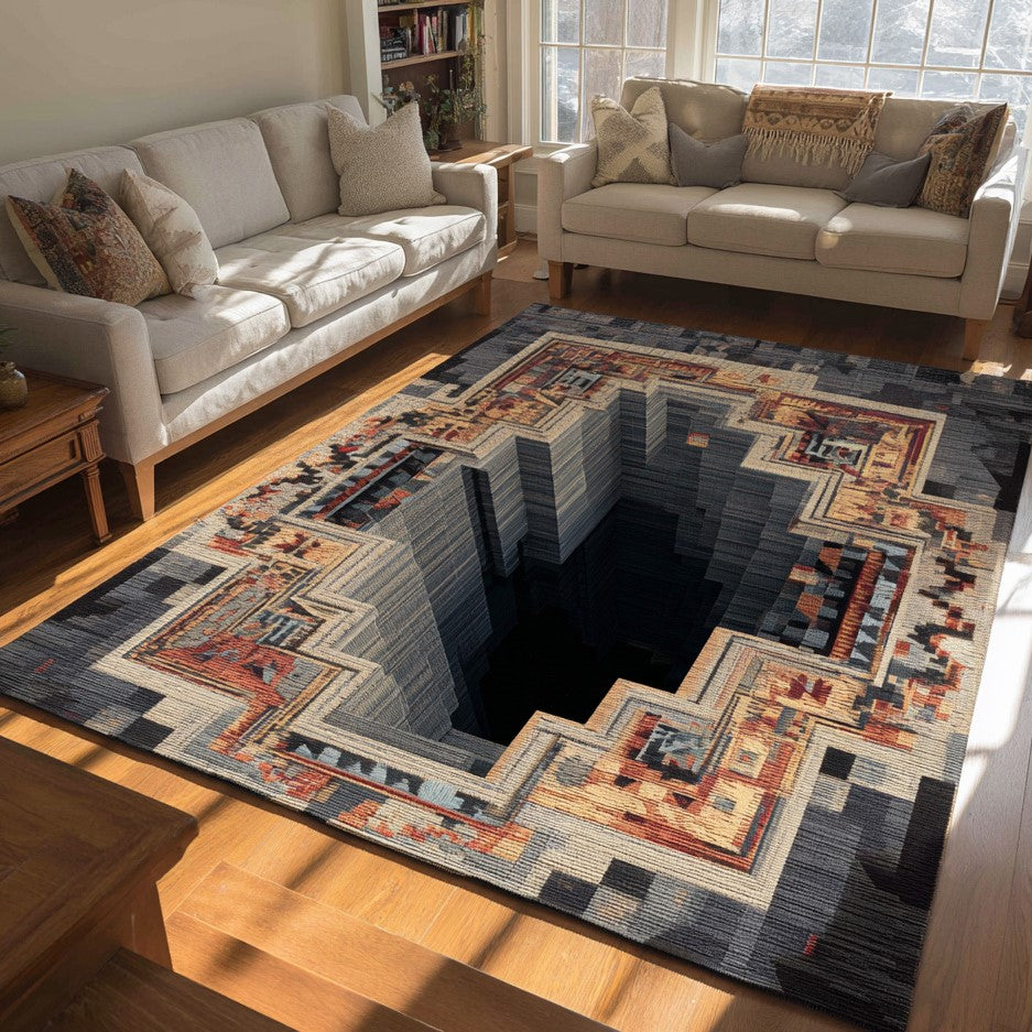 Sacred Canyon area rug in a living room