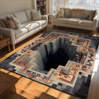 Sacred Canyon area rug in a living room