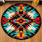 Sacred Circle Harmony Round Mat Rug - washable non-slip printed rug