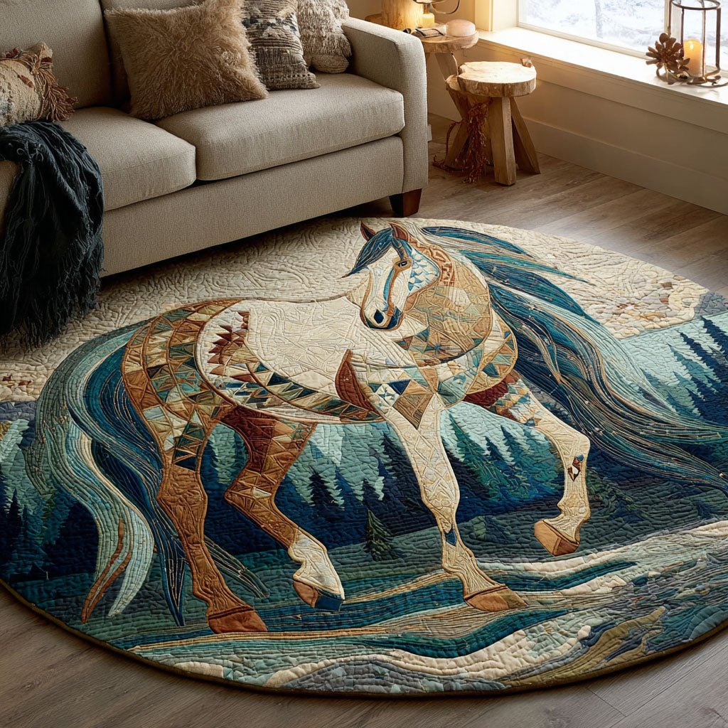 Sacred Circle Round Mat Rug - Nature Design | Serene Home Decor