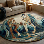 Sacred Circle Round Mat Rug - Nature Design | Serene Home Decor