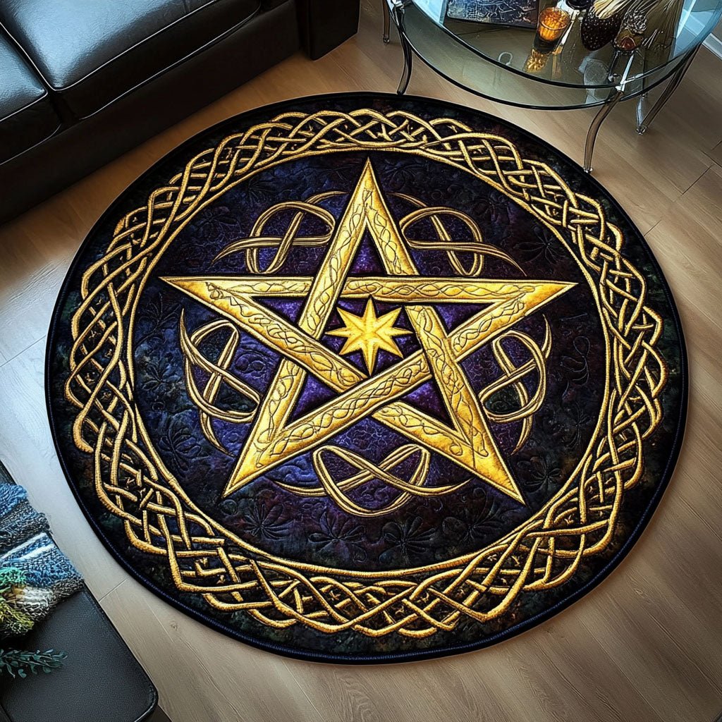 Sacred Circle Round Mat Rug - washable non-slip printed rug