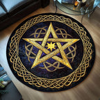 Sacred Circle Round Mat Rug - washable non-slip printed rug