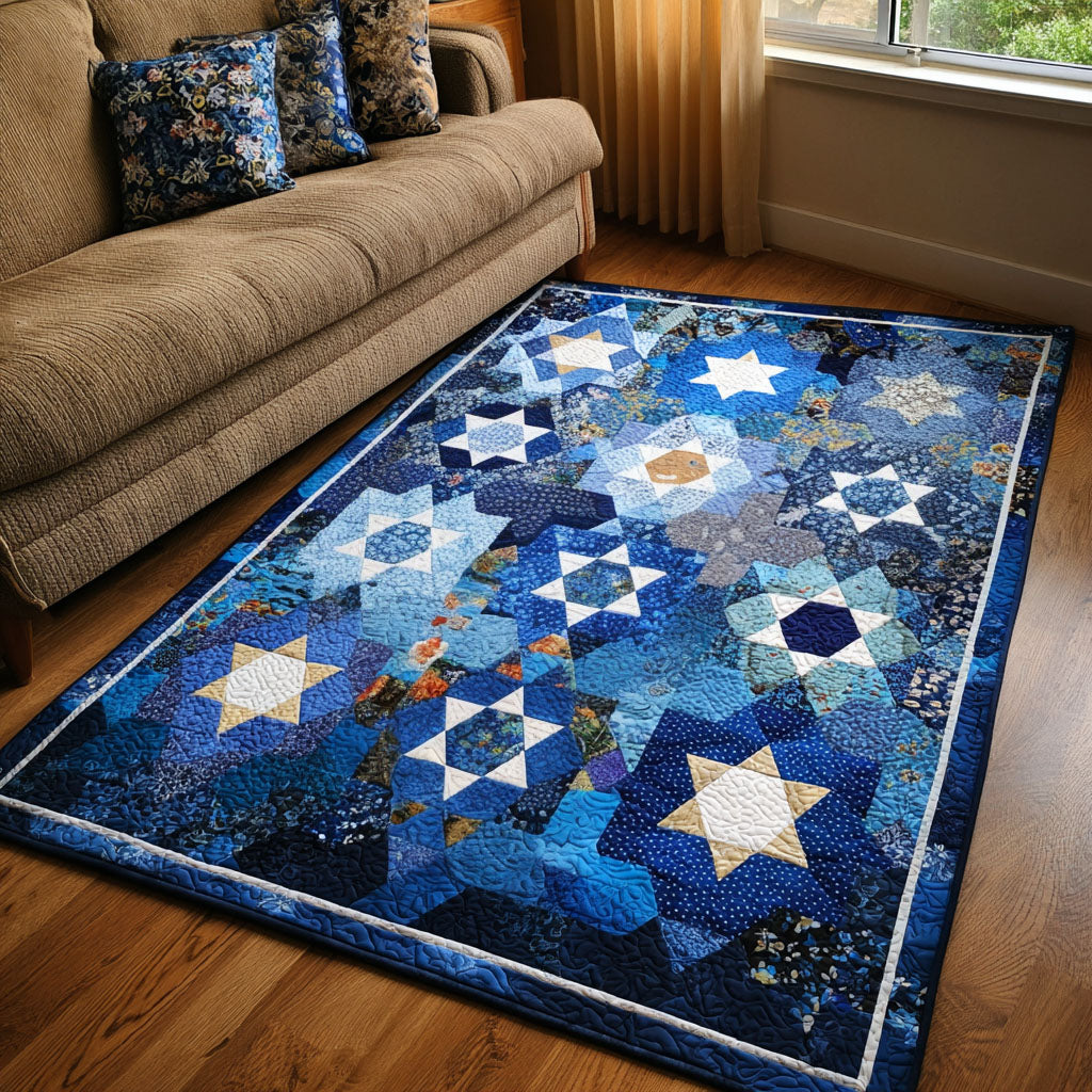 Sacred Geometry area rug in a living room