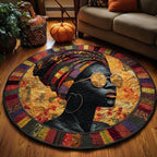Sacred Origins Round Mat Rug - washable non-slip printed rug