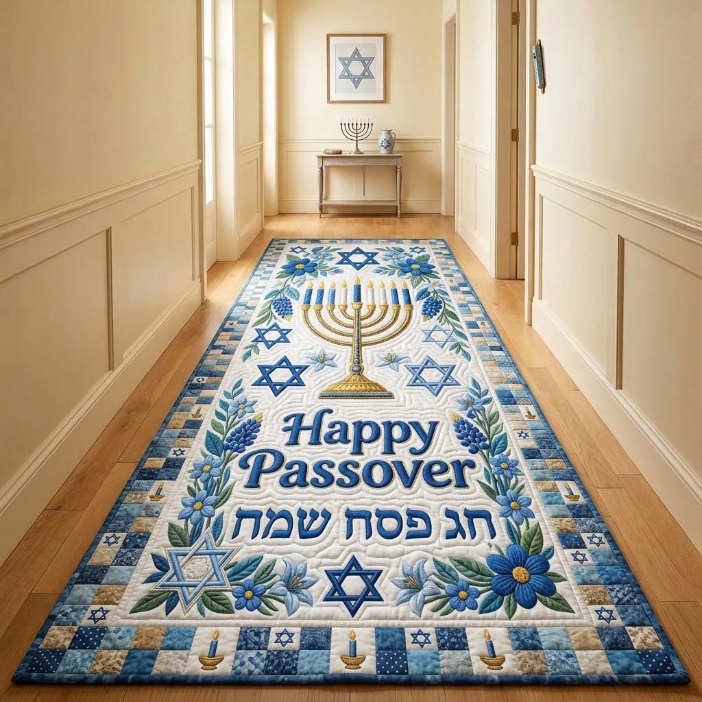 Sacred Passover Runner Rug - Nature Design | Serene Runner Rug