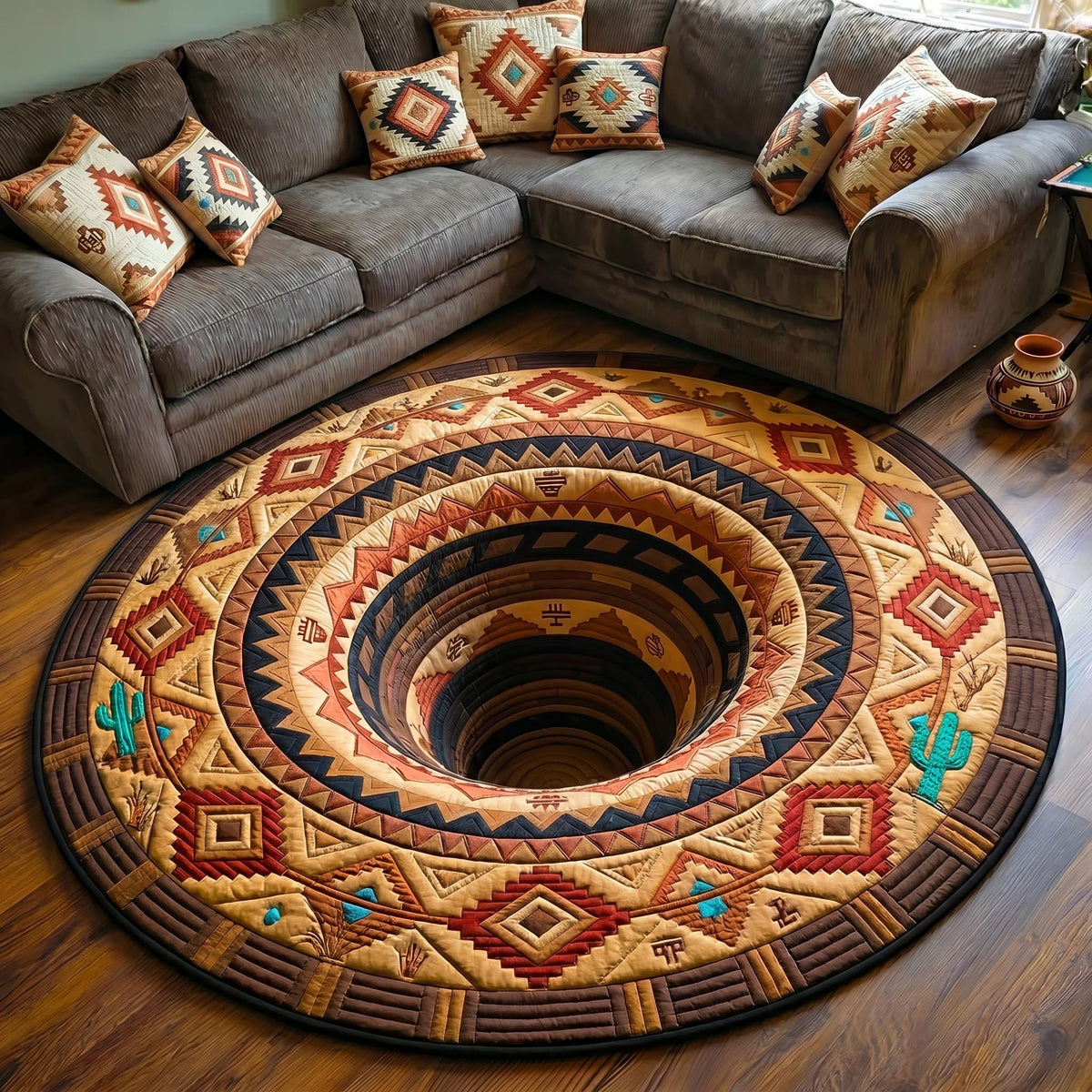Sacred Roots Round Mat Rug