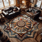 Sacred Sedona Custom Shape Area Rug - Nature Design | Die-Cut Non-Slip Rug - washable non-slip printed rug