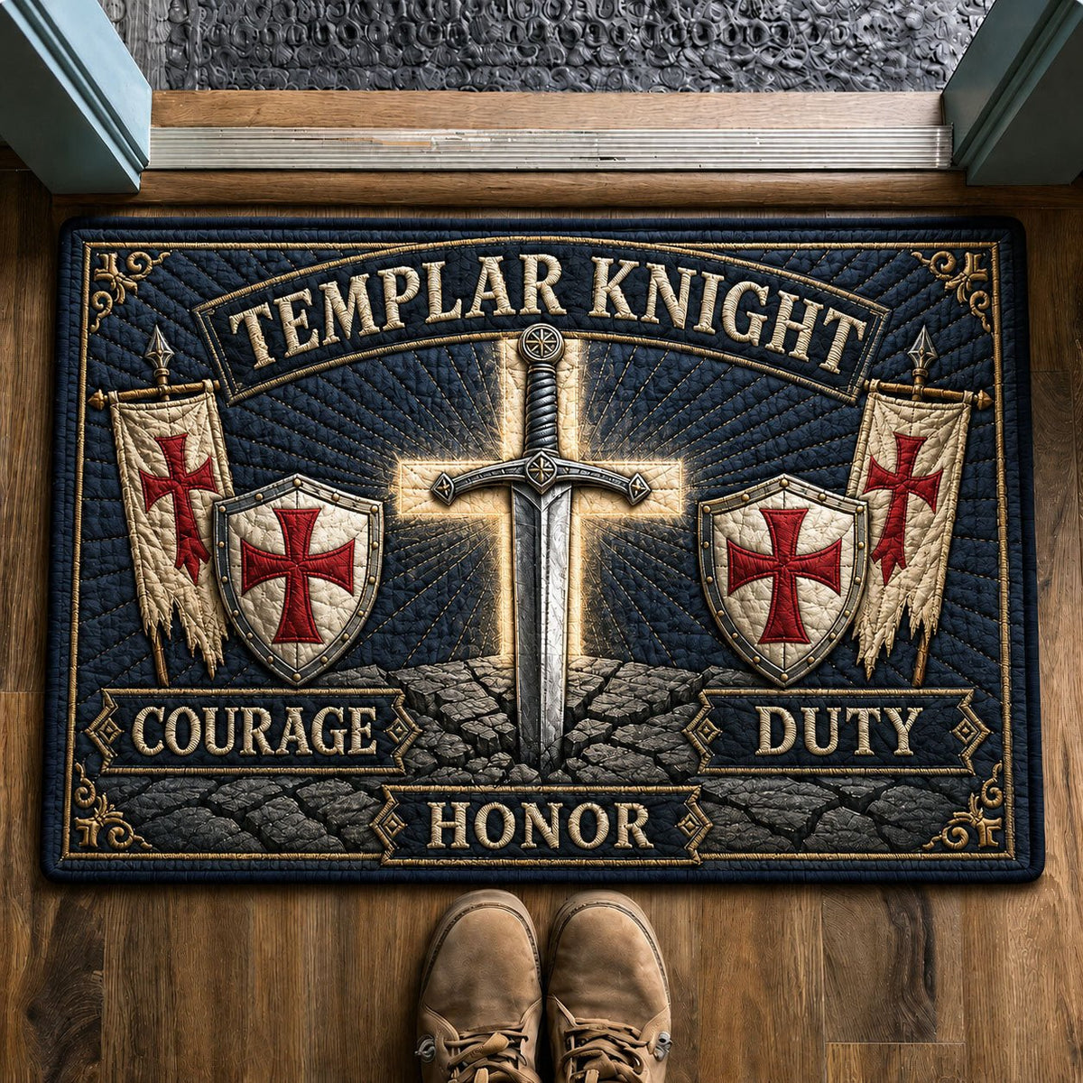 Sacred Valor Sword Doormat - Nature Design | Printed Welcome Doormat