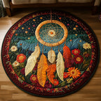 Sacred Web Round Mat Rug - washable non-slip printed rug