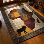 Safari Elegance area rug in a living room