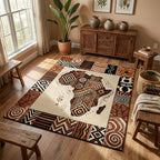 Safari Harmony area rug in a living room