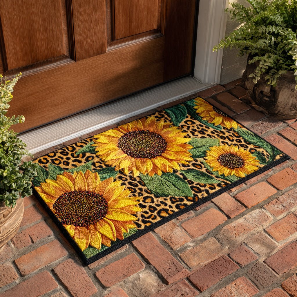Safari Sunflower Doormat - Nature Design | Printed Welcome Doormat