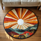 Saguaro Sky Round Mat Rug - washable non-slip printed rug