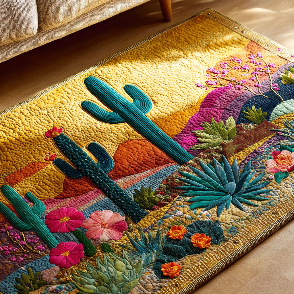 Saguaro Sun area rug in a living room