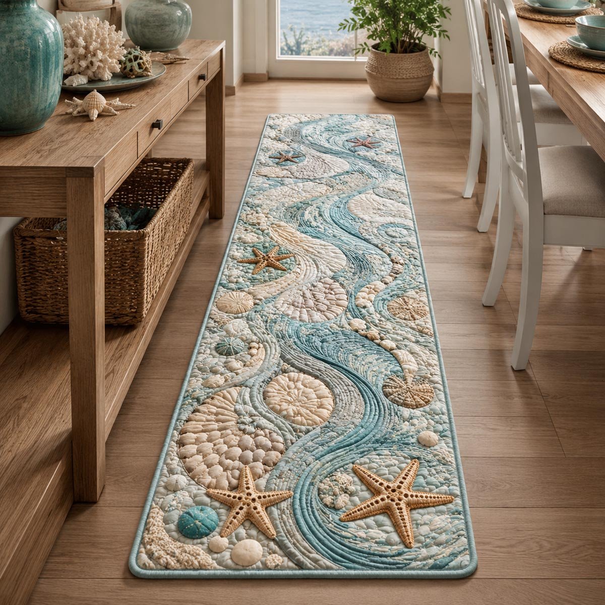 Saltwater Dreams Runner Carpet Runner Rug - Cute Pet Design | Animal Printed Runner Rug