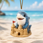 Sandy Shark Adorable Christmas Ornament