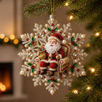 Santa Sack And Lantern Christmas Ornament